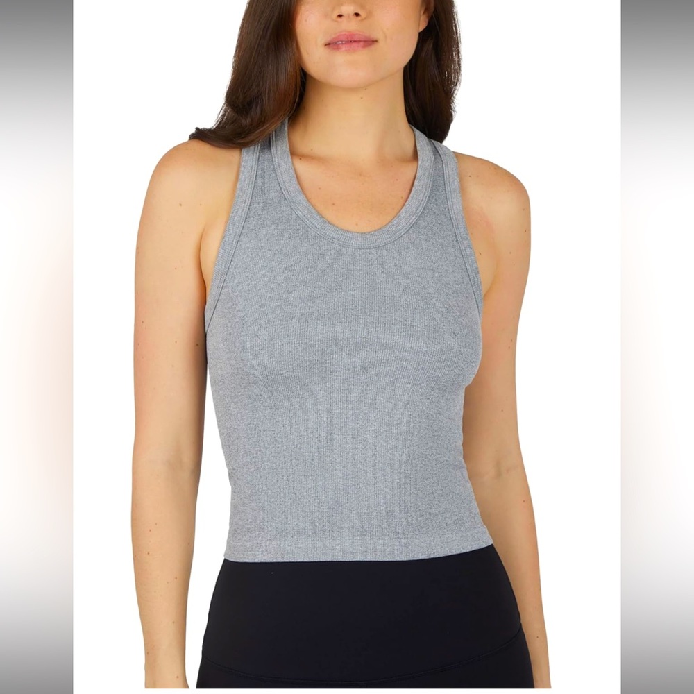 XXL🩶: REFLEX RIBBED TANK TOP Sleeveless Grey